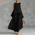 thumbnail image 2 of Sentmoon Ensemble Détente Deux Pièces pour Femmes Jupe Maci Taille Haute Mini-Jupes Agréables Sans Manches Col Ras du Cou Coupe Régulière Jupes de Golf pour Femmes pour l'Entraînement et le Gym P-2TG, 2 of 6