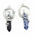 thumbnail image 5 of Cat Moon Star Pendant Natural Crystal Chakra Hexagonal Pointed Quartz Gift Reiki, 5 of 6