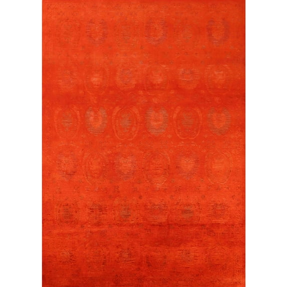 Ahgly Company Machine Washable Indoor Rectangle Industrial Modern Red Area Rugs, 5' x 8'