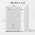 thumbnail image 3 of Shoe Cabinet with 3 Flip Drawers, Hidden Slim Narrow Shoe Storage Cabinet for Entryway, Farmhouse Fluted Shoe Organizer with 2 Drawers, Modern Large Freestanding Shoe Rack for Hallway, Foyer, White, 3 of 8