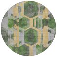 thumbnail image 2 of Addison Rugs Chantille Indoor/Outdoor Transitional Geometric Green Washable Round Rug, 8' x 8', 2 of 6