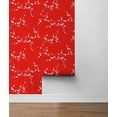 thumbnail image 3 of NextWall Scarlet & Petal Pink Cherry Blossom Floral Peel and Stick Wallpaper, 3 of 8