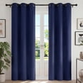 thumbnail image 1 of Blackout Cortinas para Recámara, Cortina Blackout Térmica Aislada 2 Paneles 42x84 Pulgadas, Cortinas Negras con Ojales, Reducción de Ruido, Ahorro de Energía y Cortinas sin Arrugas para Sala de Estar, 1 of 7