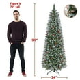 Alden Design 7.5ft Prelit Frosted Artificial Christmas Tree with Stand