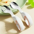 thumbnail image 4 of Youngster Spoon and Fork Set Stainless Steel Training Utensils with Short Handle, Easy-grip Design for Self-feeding Practice, Non-slip & Dishwasher Safe for Toddlers Learning to Eat, 4 of 9