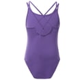 thumbnail image 6 of Kaerm Kids Girls Sleeveless Crisscross Shoulder Straps Ballet Leotard,Size 3-14Yeara Purple 5-6, 6 of 7