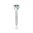 thumbnail image 3 of Angara Natural 0.45 Ct. Emerald Solitaire Ring in 14K White Gold for Women (Ring Size: 11.5), 3 of 9