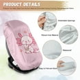 thumbnail image 5 of KUIFORTI Car Seat Sun Shade Cover Pink Axolotl Baby Car Seat Cover Heat & Sun Seat Reflector to Maintain a Cool Temperature for Baby Kids, 5 of 7