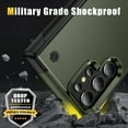 thumbnail image 2 of ELEHOLD for Samsung Galaxy S21 FE, Rugged Shockproof Hard PC Case,With Built-in Foldable Invisible Kickstand Heavy Duty Case Cover, armygreen, 2 of 7
