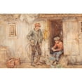 thumbnail image 2 of Henry Scott Tuke 14x11 Black Ornate Wood Framed Double Matted Museum Art Print Titled: The Cook's Galley (1910), 2 of 5