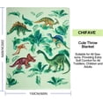 thumbnail image 6 of Dinosaur Throw Blanket for Bed, Dinosaur Pattern Sherpa Plush Fleece Blanket Soft Cozy Cartoon Blankets for Kids Children (Dinosaur 8, 60" x 80"), 6 of 6