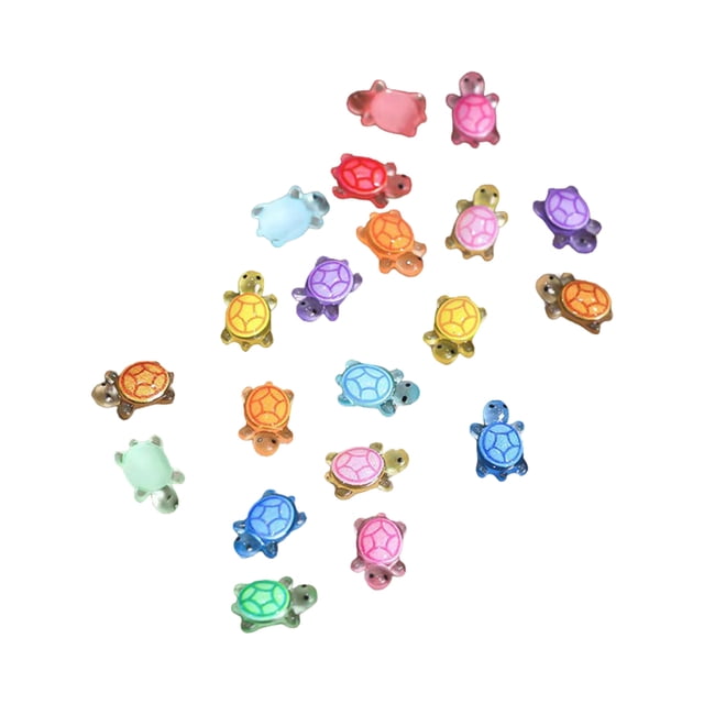 Tortugas Resina Luminosas 100 Piezas Pequeñas Figuras Marinas (1 3 Cm)