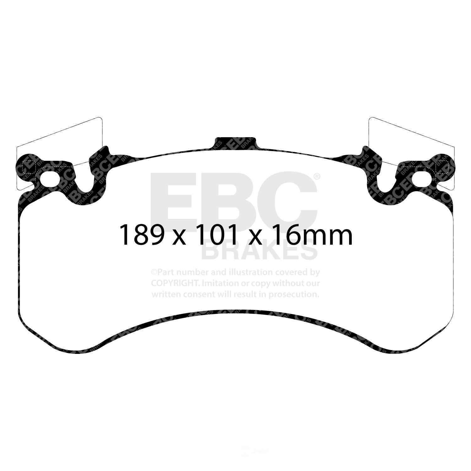 EBC Brakes Yellowstuff 4000 Series Street and Track Brake Pad Set Fits select: 2011-2017 AUDI A8, 2013-2018 AUDI S6