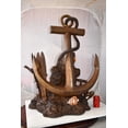 thumbnail image 2 of Nifao Anchor On Ocean Floor Among Fish Bronze Statue – Home Decor Sculpture, 32"L x 27"W x 41"H, 2 of 12