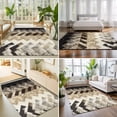 thumbnail image 3 of Rectangle Rug 4x6ft Area Rug, Vintage Boho Zigzag Weave Area Rugs for Living Room Bedroom, Southwest Ethnic Geometric Art Floor Mat Non-Slip Non-Shedding Carpet Indoor Accent Rugs, 3 of 9