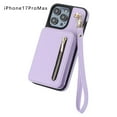 thumbnail image 3 of PU Leather Flip Phone Wallet with Hand Strap Card Slots and Detachable Lanyard for 17 Protective Cover, 3 of 3