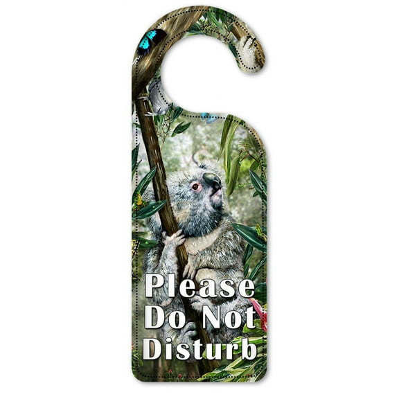 Do Not Disturb Door Knob Hanger Sign - Koala Bear