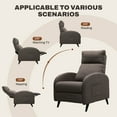 thumbnail image 3 of FunniHomi Recliner Chair Small Recliner Adjustable Reclining Chair Single Sofa with Padded Seat Backrest for Living Room Bedroom, Brown, 3 of 6