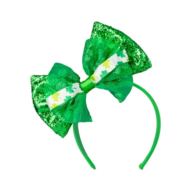 CALLE. Diadema del Día de San Patricio, de Aro para el pelo, diadema con lazo, diadema de para juegos de rol, celebración, actuación,