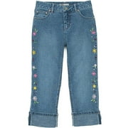Faded Glory - Little Girl's Cuffed Sparkle Blossom Capris