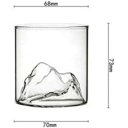 

Mountain Stemless Wine Glass Small Wine Glasses Set of 2 Red Wine Glasses for Party Home Bar Kitchen Wedding Anniversary Christmas
