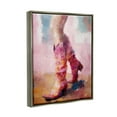 thumbnail image 4 of Stupell Industries Abstract Pink Cowgirl Boots Abstract Painting Gray Floater Framed Canvas Art Print Wall Art, 25 x 31, 4 of 10