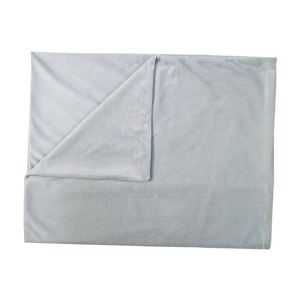 Funda de almohada de terciopelo suave con cremallera lateral, cómoda y práctica. Plata 50x152cm