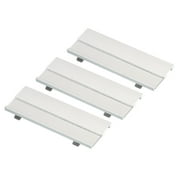 Uxcell 2.73 x 0.97inch Name Tags Kit,3pack Blank Badge with Pin,Silver Tone