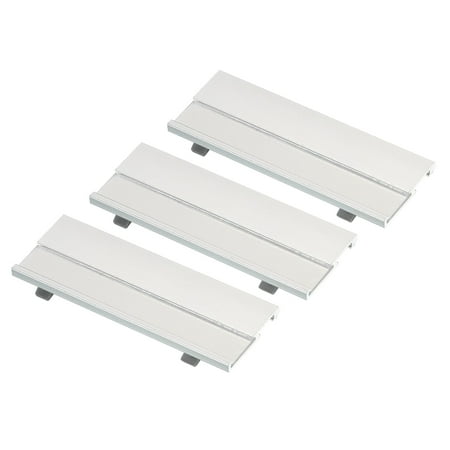 Uxcell 2.73 x 0.97inch Name Tags Kit,3pack Blank Badge with Pin,Silver Tone