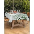 thumbnail image 3 of Outdoor Tablecloth with Umbrella Hole for Patio/Picnic/Party/Camping, Sage Green Eucalyptus Leaf Waterproof Table Cloth Rectangle Table Cover Washable, Spring Leaves Botanical (60"x 120"), 3 of 8