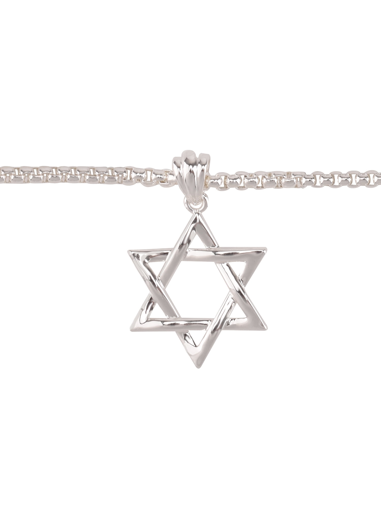Believe by Brilliance Adult Male SS Star of David Pendant Necklace