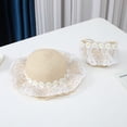 thumbnail image 2 of Zanarzt Girls Sun Hat Toddler Girls Straw Hat and Shoulder Bag Set Daisy Flower Beach Cap Wide Brim Summer Sun Hat Foldable Hat Beige,One Size, 2 of 9