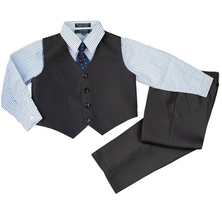 Caldore Usa - Boys Formal Suit Set - Vest Shirt Pants and Matching Tie ...