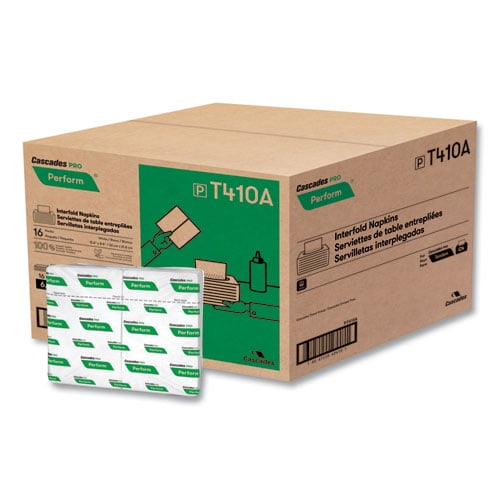 Perform Interfold Napkins, 1-Ply, 6.5 X 4.25, White, 376/pack, 16 Packs/carton | Bundle of 2