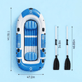 thumbnail image 6 of MQHUAYU 4 Person Inflatable Boat Series with Seats, Includes a Pair of Deluxe Oars,10.49FT×4.6FT, 6 of 8