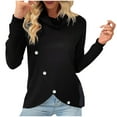 thumbnail image 2 of POROPL Women's Sweaters Open Front Button Down Crew Neck Sweater Warm Size S-XXL, 2 of 6