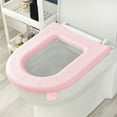 thumbnail image 1 of EVA Toilet Seat Four Seasons Domestic Toilet Seat Ring Seat Lightweight Rainproof Seat Cover For Toilet Seat With Handle Catering For Different Seasons Deals Of The Day Clearance, 1 of 9