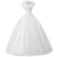 thumbnail image 5 of Vestido de boda de talla grande de primavera con hilo, ajustado, adelgazante, con hombros descubiertos y encaje floral para mujer, 5 of 5