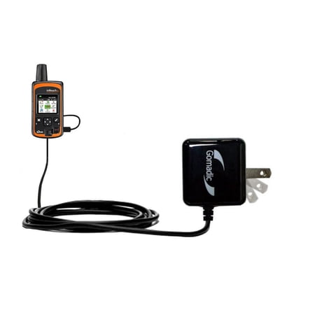 Gomadic Intelligent Compact AC Home Wall Charger suitable for the DeLorme InReach Explorer - High output power with a convenient, foldable plug design