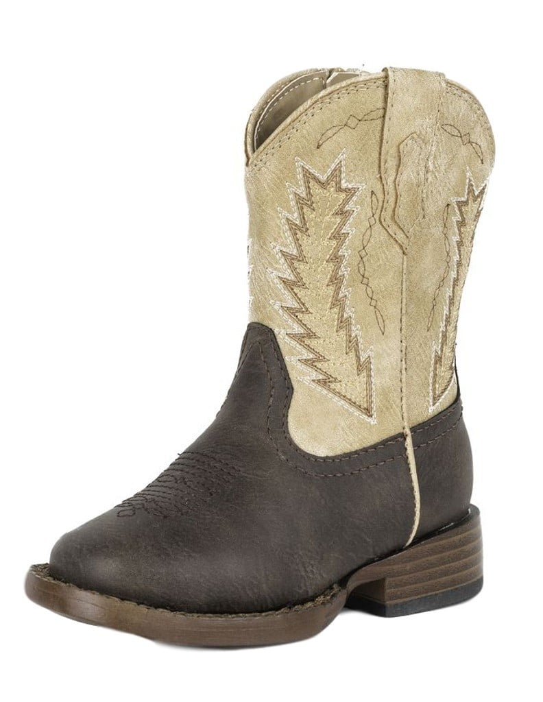 Roper Western Boots Boys Zipper Stitch Tan 09-017-1900-0079 BR ...