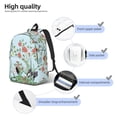 thumbnail image 5 of Balery Chinoiserie Floral Palm Tree Vintage Canvas Backpack for Men and Women - Large Capacity, Durable Travel Laptop Bag for School, Work, Hiking, and Outdoor Activities, 5 of 7