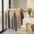 thumbnail image 2 of Unique Bargains 2Pcs Plastic Durable Space Saving Nonslip Hangers Beige 15.2x8.7inch, 2 of 6