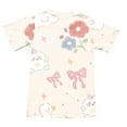 thumbnail image 6 of Zwiiyzr Toddler Baby Girls Boys Summer Outfits 2Pcs Casual Short Sleeved Jogger Shorts with Drawstring Home Print Sports Baby Clothes Summer Two-Piece Set Khaki, 6 of 6