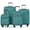 Blue Green, variant on 4 Piece Expandable Softside Luggage Set 18 22 26 30 Inch TSA Lock Spinner Wheels
