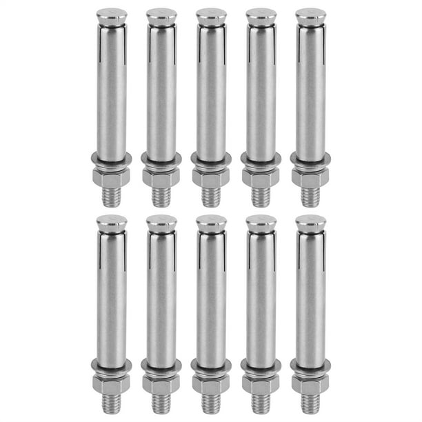Tornillos de expansión de 10 piezas m8x80 304 Permos de expansión de expansión de acero de secupo acesorio de Herramientas manuales