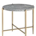 thumbnail image 4 of HomeRoots 485862 24 x 26 x 26 in. Champagne & Light Gray Manufactured Wood & Metal Round End Table, 4 of 5