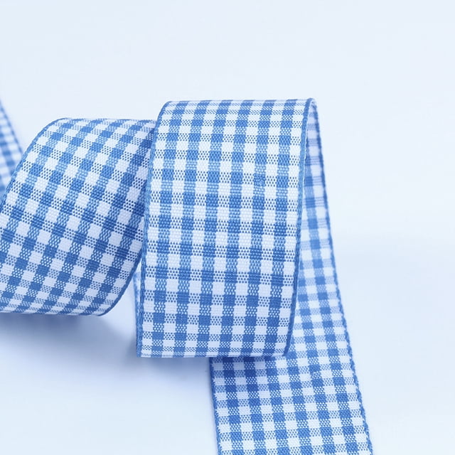 6mm Wide Lattice Plaid Ribbons Bow Ribbon Gift Wrapping Polyester Ribbon Handmade DIY Accessories,50 Yards Color 23