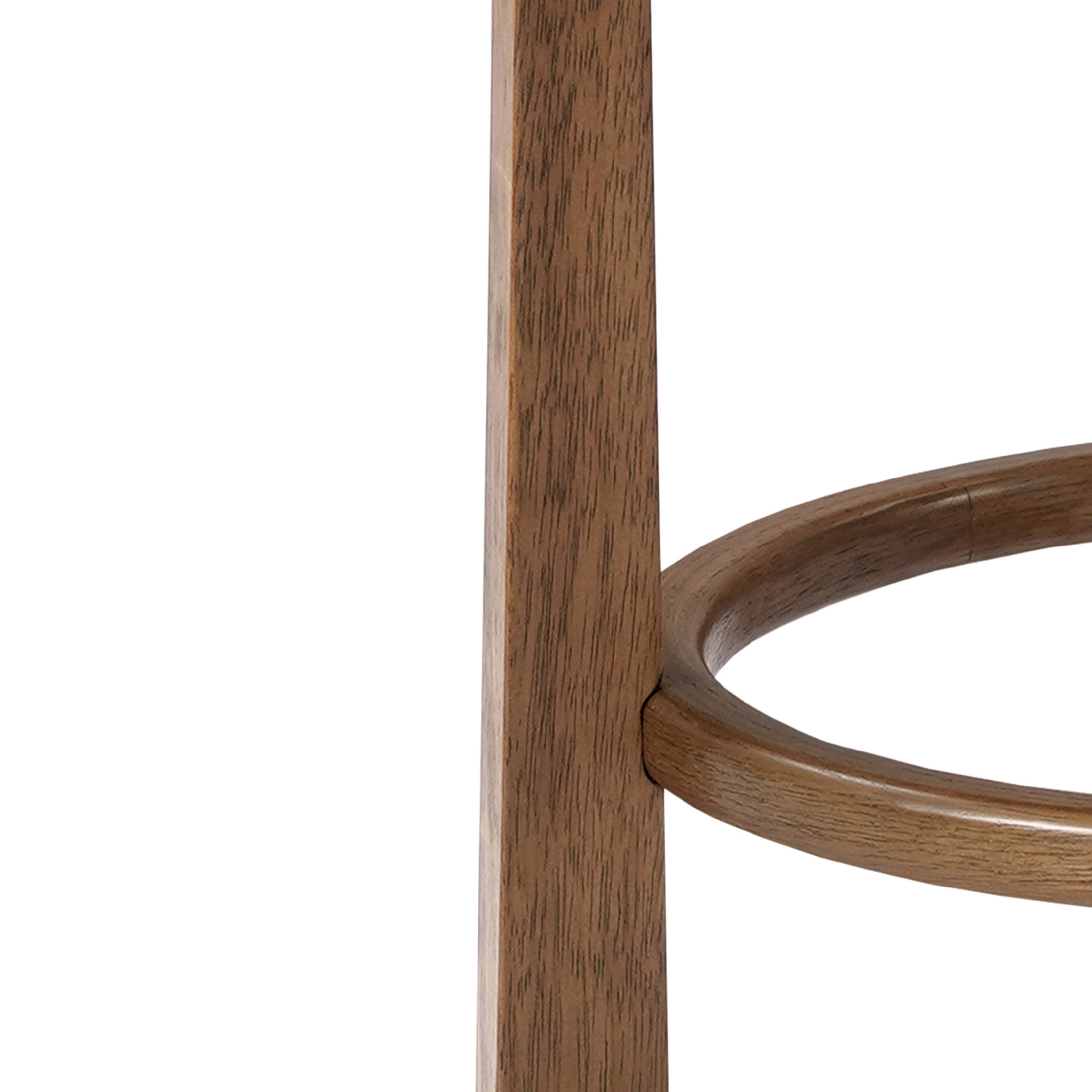 Christopher Knight Home 30" Round Upholstered Bar Stools, Wooden Frame, Dark Walnut + Green, Set of 2