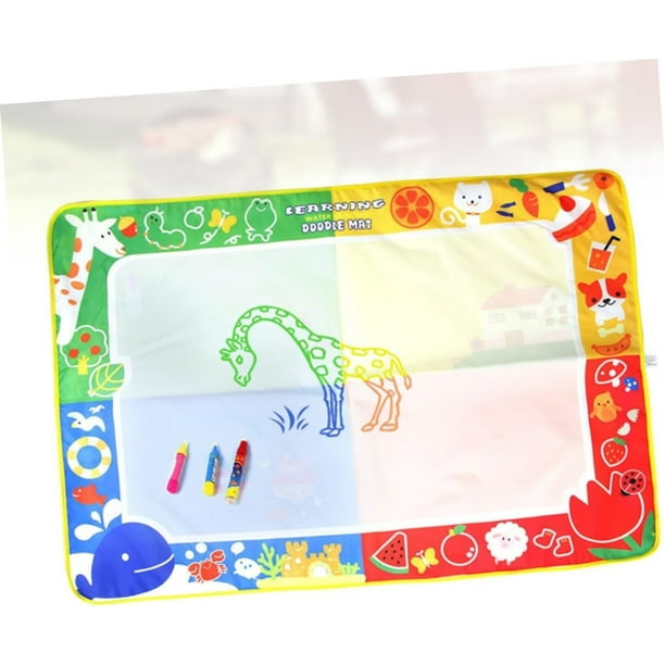 Alfombra Mágica De Agua Para Niños De 100x100 Cm | Reutilizable Con Rotulador De Agua | Juego Educativo De Pintura Sin Tinta | Regalo Para 1-3 Años