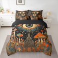 thumbnail image 2 of Homewish Boho Bohemain 7-Piece Twin Bedding Sets,Rustic Fungus Mushroom Bedding Comforter Set,Orange Black Sheet Sets For Kids,Super Cozy Room Decor Reversible, 2 of 8